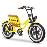 Hidoes® C8 Yellow Electric Bike, 700W Fat Tire eBike with 48V 17Ah Battery, Fast Speed 25 Mph, Long Range 50 Miles, Step-Thru Ebike for Woman